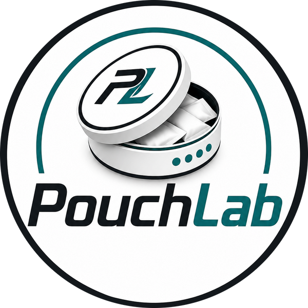 PouchLab logo with a container on a white background